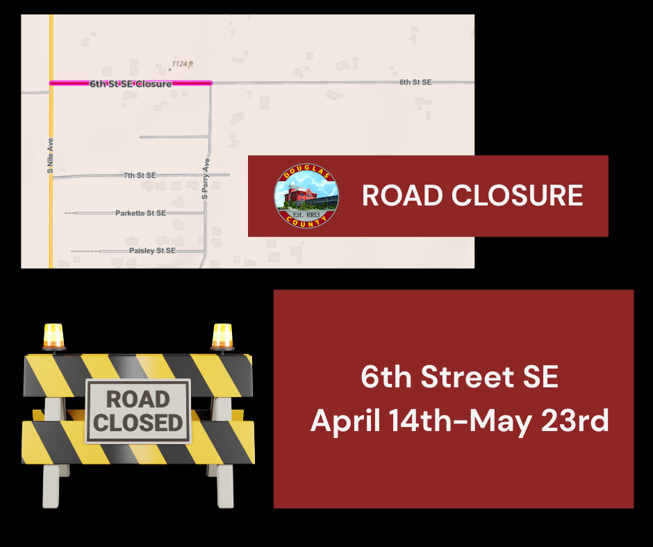 Map of road closure area