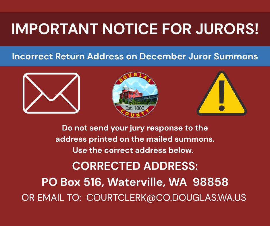 notice to jurors of wrong address on mailers