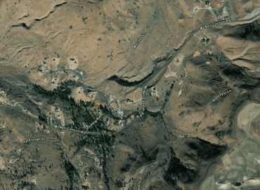 A screenshot of a aerial view map of McNeil Canyon Road 