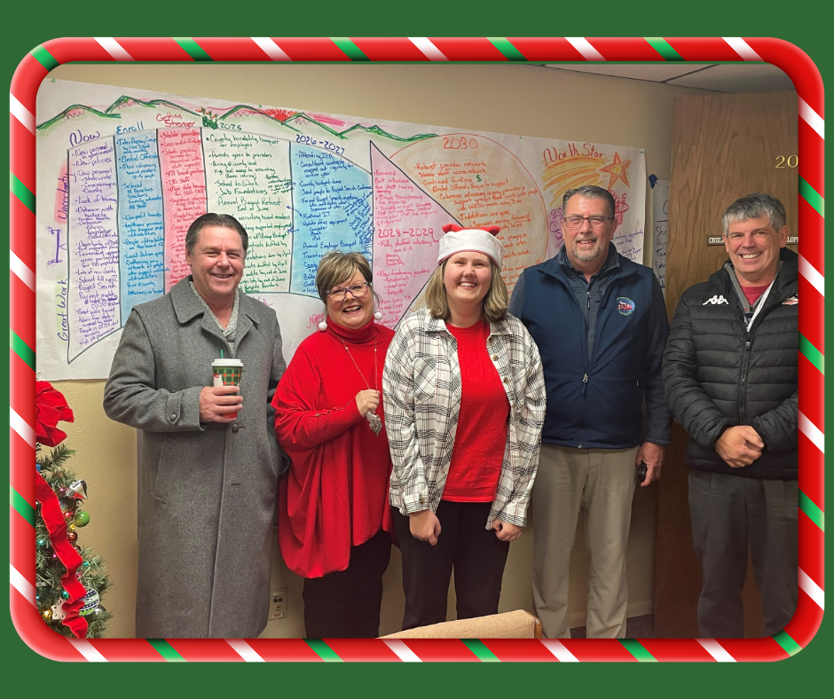 People at an office holiday party