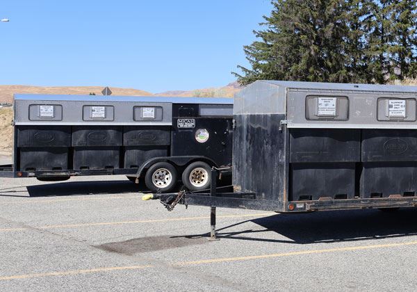 Two recycling trailers